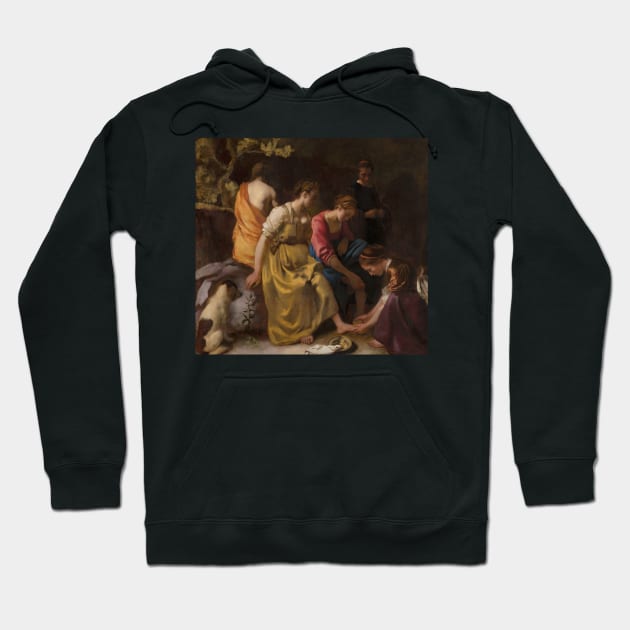 Diana and her Companions by Jan Vermeer Hoodie by Classic Art Stall